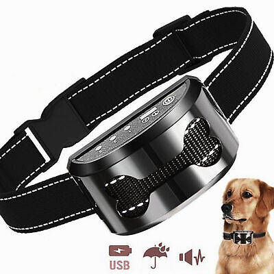 Collar recargable anti-ladridos para perros entrenamiento sin control de ladridos con sonido y vibración