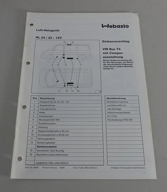 Bedienungsanleitung Fr Webasto Standheizung