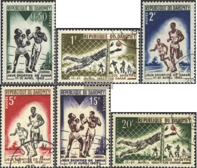 Dahomey 213-218 (complete issue) used 1963 Sports Games of Daka