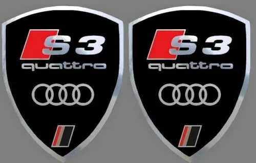 2 autocollants stickers autocollants noir chrome AUDI S3 (idéal ailes avant) S 3