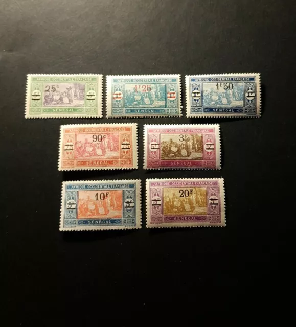Timbre France Colonie Senegal N°95/101 Neuf * Mh 1924 Cote 34€