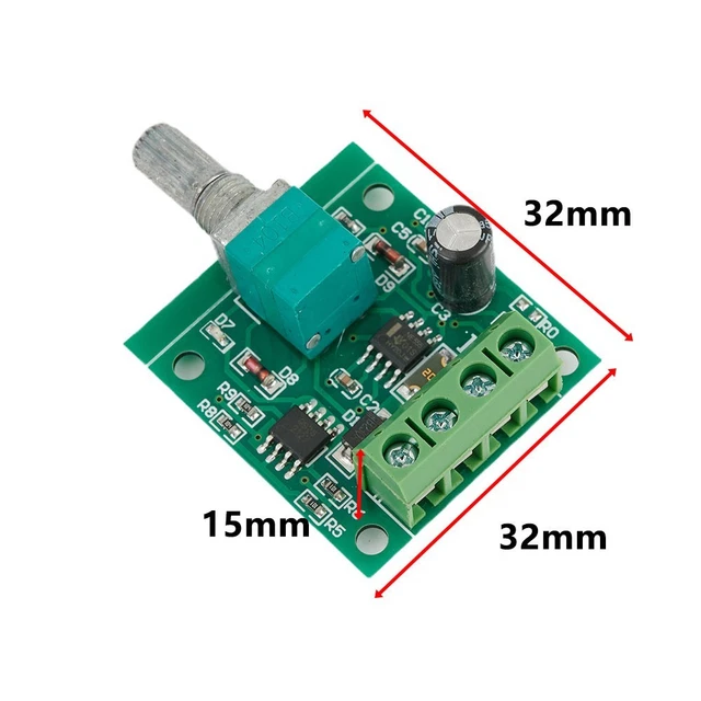 Contrôleur De Vitesse PWM DC 12V-24V 10A - Lot De 2, Pour Moteur Ventilateur, LED - Dimensions 50x32x16 Mm