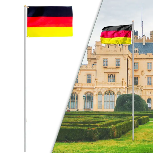 Fahnenmast Fahnenstange Deutschlandflagge Alumast Flaggenmast Fahnenmast 6.5m