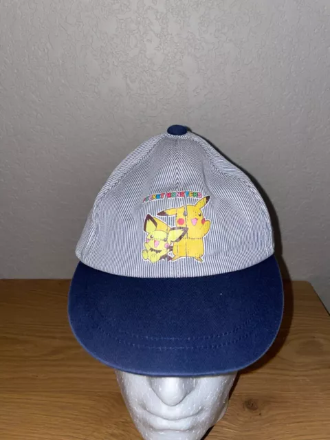 Y2K Youth Pokemon Pocket Monsters Pikachu Video Game Blue Hat Headwear