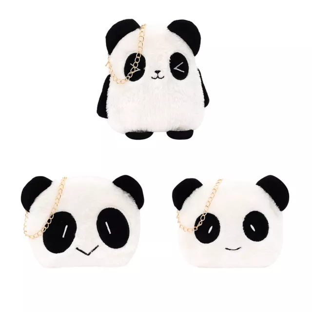Lovely Panda Crossbody Bags Plush Girls Purse Shoulder Chain Messenger Handbags