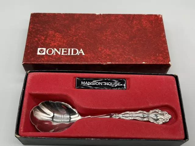 Oneida Community Plate MANSION HOUSE:  BOXED Cream Ladle / Spoon 14cms Long