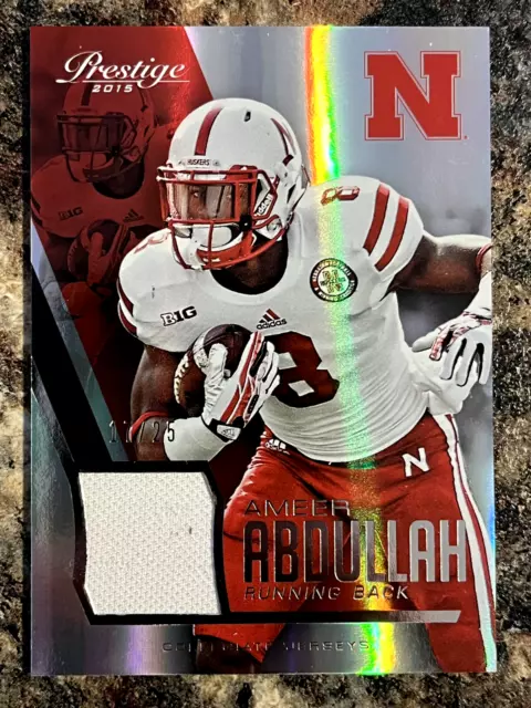 Ameer Abdullah 2015 Panini Prestige Collegiate Jersey 17/25 Nebraska Cornhuskers