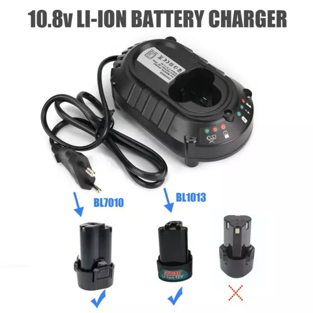 FIT FOR MAKITA BL1013 BL7010 Fast Battery Charger DC10WA 10.8V Li