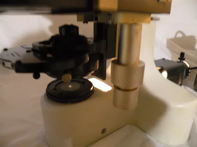 Vintage Leitz Microscope, 405E Phase Contrast Condenser, 2xGF 10X, 4 Objectives 2