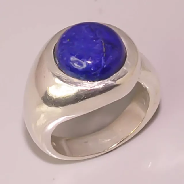 Natural Blue Lapis Lazuli Gemstone Jewelry 925 STERLING SILVER PLATED RING 7.5