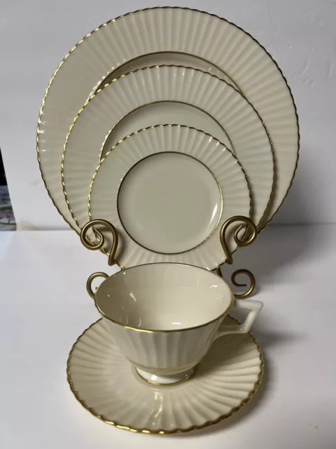 Lenox China COLONNADE Single 5 Piece Place Setting Matches Citation Gold