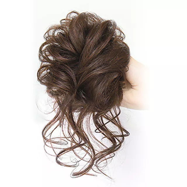 Curly Messy Bun Hair Piece Scrunchie Updo Ponytail Hair Extensions Real as human