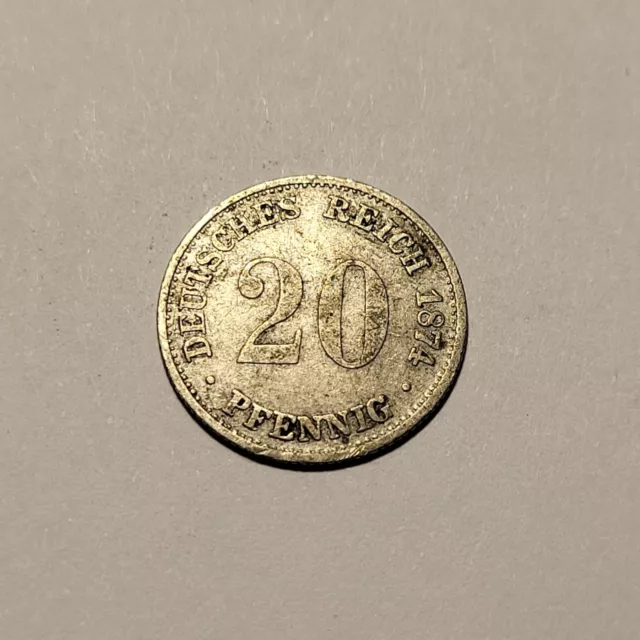 Deutschland - Deutsches Kaiserreich - 20 Pfennig - 1874 B - Silber - Sehr Schön