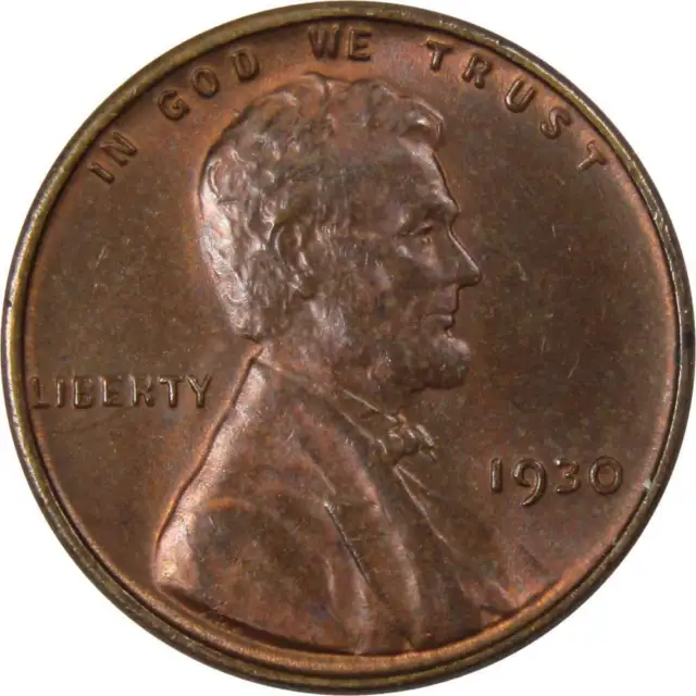 1930 Lincoln Wheat Cent AU About Uncirculated Bronze Penny 1c Coin Collectible