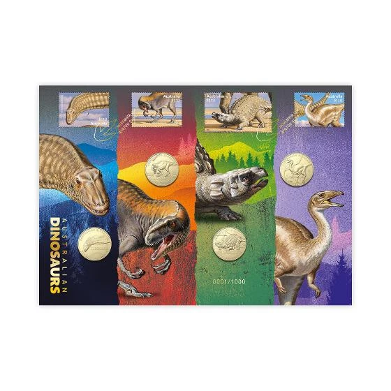 2022 Australian Dinosaurs - 4 Coin Gold Foil Impressions PNC -  D I N O Privy