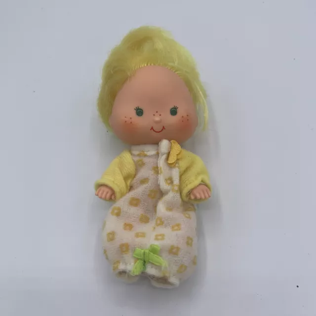 4" Butter Cookie in Sleeper Strawberry Shortcake 1981 Vintage Doll Yellow Hair