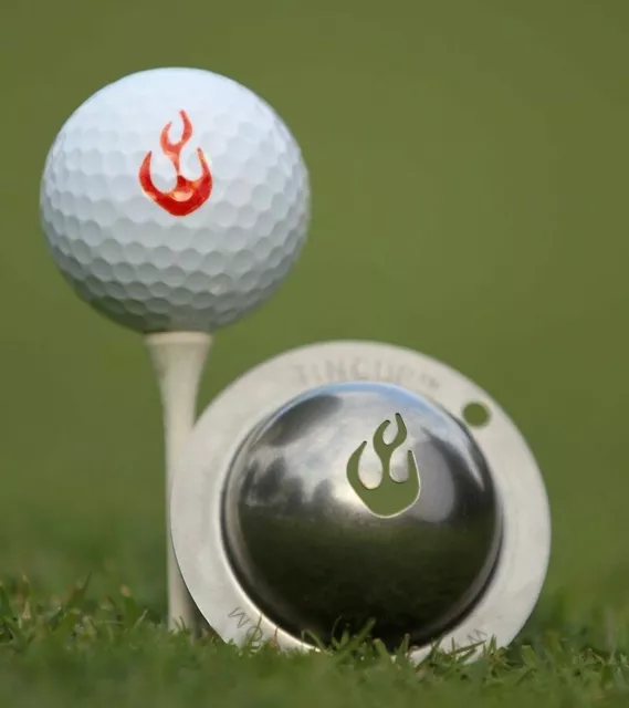BINNBECHER Metall Golfball Schablone - EN FUEGO DESIGN - Edelstahl
