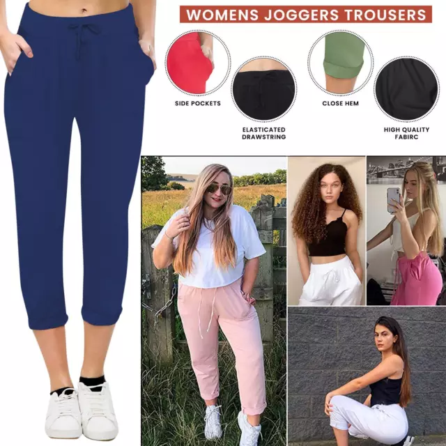 Ladies Tracksuit Bottoms Womens Joggers Trousers Jogging Gym Pants Lounge Wear