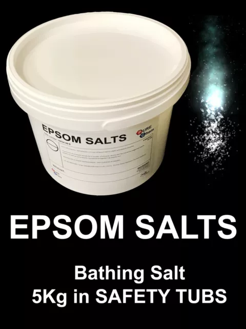 SAL DE EPSOM | 2x5 kg | Farmacéutica, grado alimenticio sulfato de magnesio sal de baño