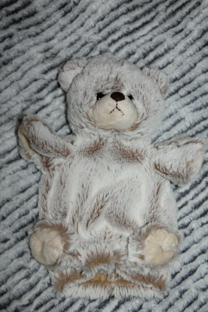DOUDOU PELUCHE DANI CREATIONS OURS MARIONNETTE chiné beige marron