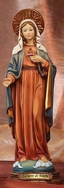 Virgen San Cuore Di Maria 40CM Figura Religion Iglesia Estatua Nuevo