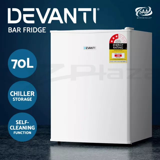 Devanti Bar Fridge Mini Freezer Small Refrigerator Portable Home Wine Cooler 70L