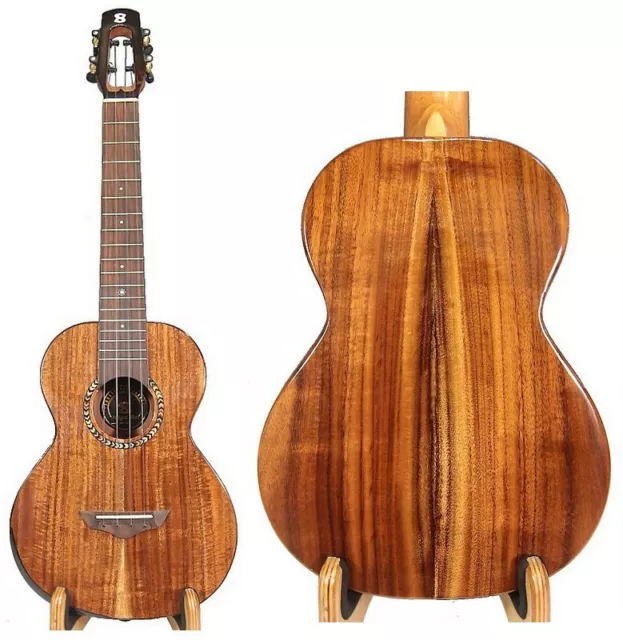 Bright Sun Solid Curly Acacia Koa Tenor Ukulele Natural Wood grain BS20T01 Bright Sun Solid Curly Acacia Koa Tenor Ukulele Natural Wood grain BS20T01