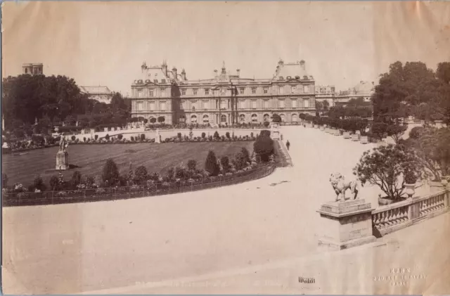 France, Paris, Vue du Palace du Luxembourg, Vintage print, circa 1890 Tirage vin