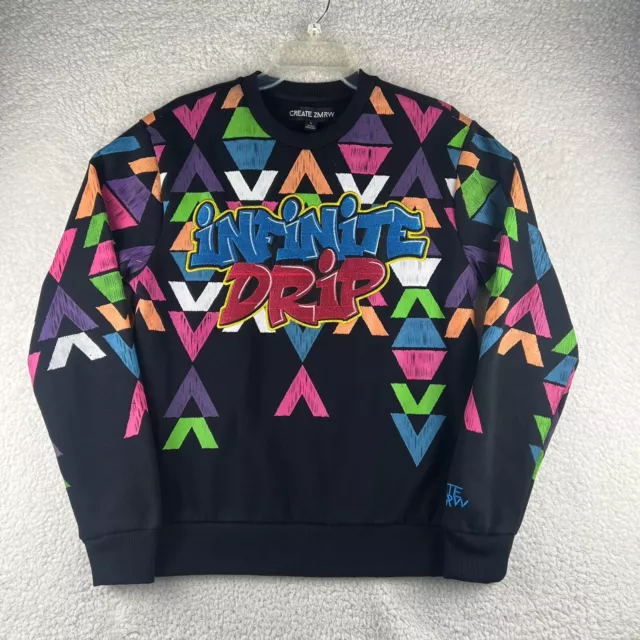 Create 2MRW Infinite Drip Sweatshirt Men’s Size L Large Multicolor Sweater