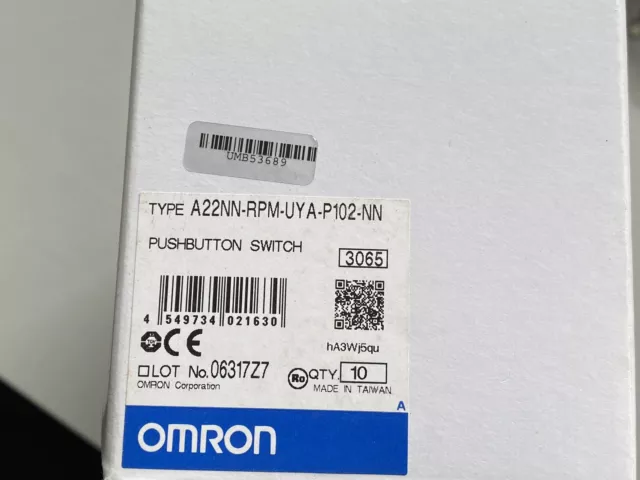 OMRON Produkt A22NN-RPM-UYA-P102-NN 10STÜCK Schalter für Schalttafelmontage