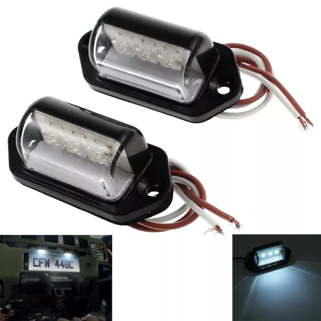 2x LED License Number Plate Light Truck Trailer Van  Caravan 12/24V lamp LED