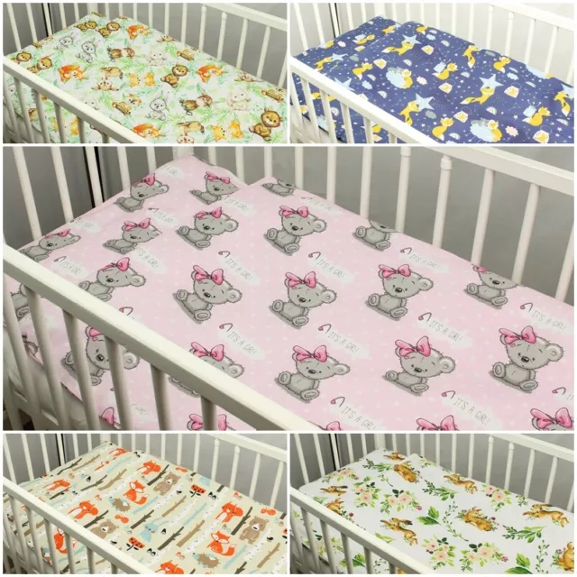 4 pc  bedding set nursery baby cotton covers +quilt pillow for cot 60x120 70x140