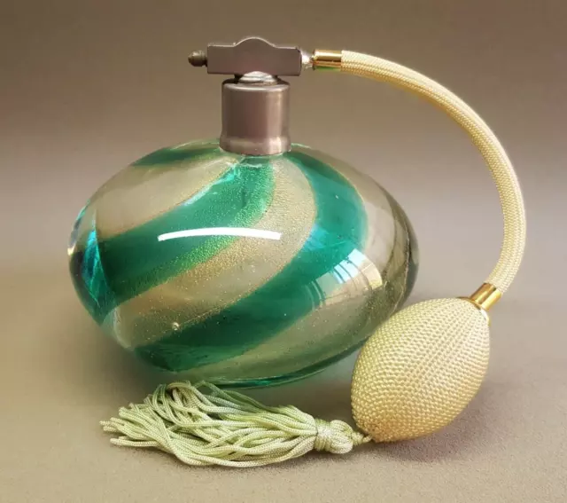Art Deco French,Art Glass  Perfume Atomizer Bottle, Excellent Condition