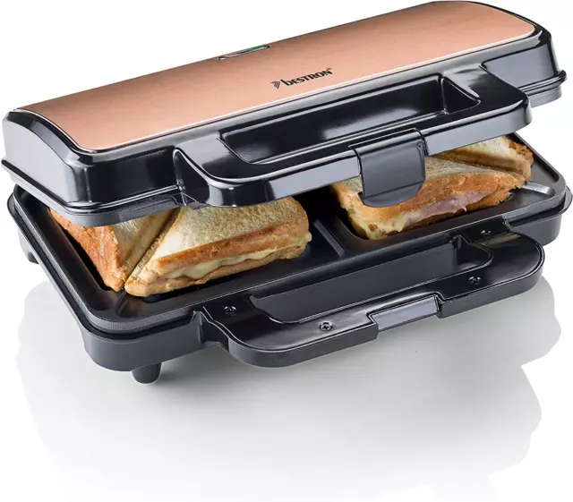 Bestron XL Sandwichmaker, Antihaftbeschichteter Sandwich-Toaster Für 2 Sandwiche