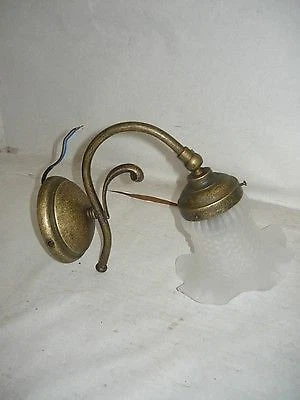 Applique in ottone brunito da parete bagno ufficio casa arredo vetro