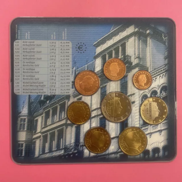 COFFRET BU LUXEMBOURG 2002 AVEC 8 PIECES DE 1 CENTIME à 2 EUROS