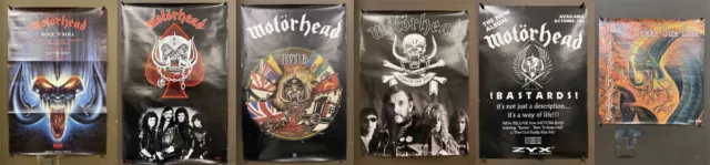 MOTORHEAD Lot Of 6 Promo Posters '86-98 1916, March Or Die, Bastards, Snake Bite