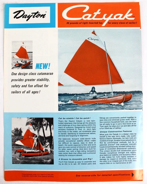 Dayton Catyak Boat Sales and Specifications Brochure, 2-Page, Color