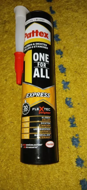 Pattex One for All Express Montageklebstoff 390g Weiß Neu