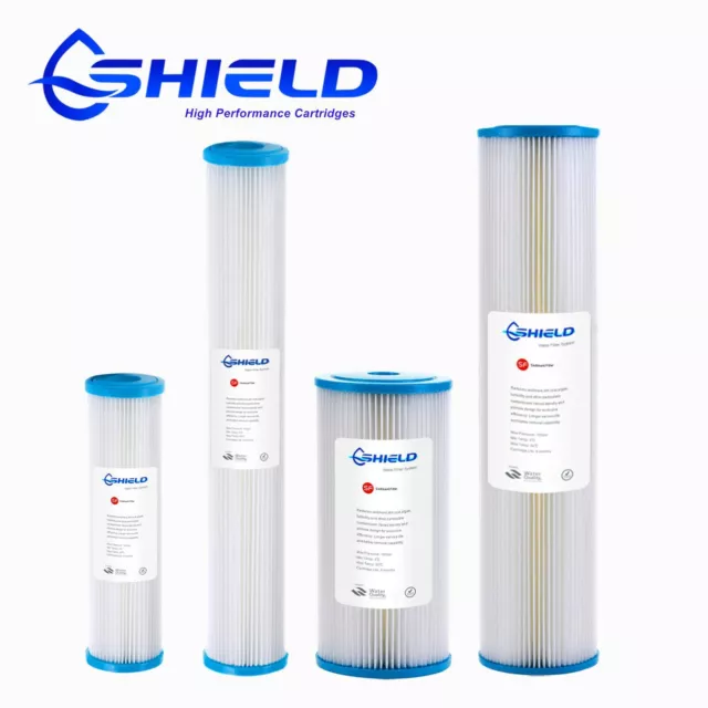 Washable Pleated Sediment Water Filter Replacement Cartridges  10" 20" 2.5" 4.5"