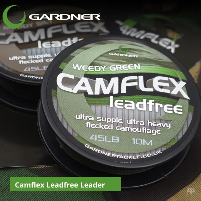 Gardner Tackle Camflex Leadfree Leader - Carp Barbel Catfish Coarse Fishing Line