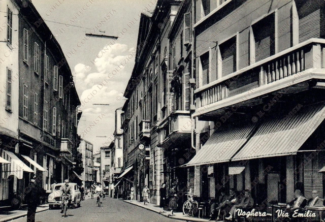 1950c VOGHERA Via Emilia Pavia Cartolina animata