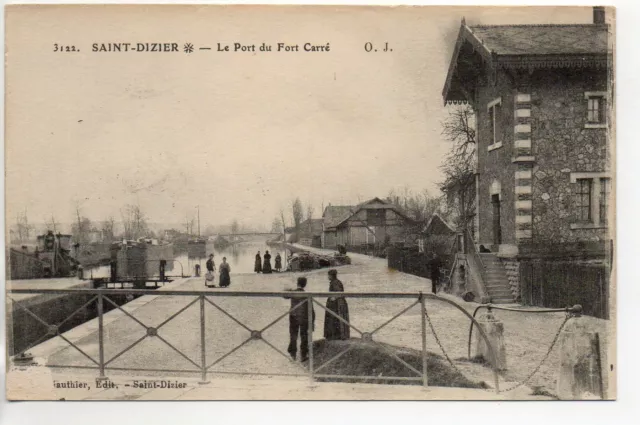 SAINT DIZIER - Haute Marne - CPA 52 - Peniches - Canal - écluse - Port
