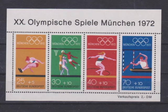 .BRD-1972-OLYMP.SPIELE-WEITSPRUNG+BASKETBALL+DISKUS+KANUSLALOM-Block 8-**-LUXUS!