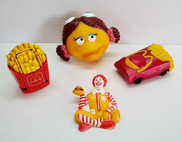 Mixed Lot 1990s McDonalds Happy Meal Toys - Birdie, Changeables Chips, Fries Car