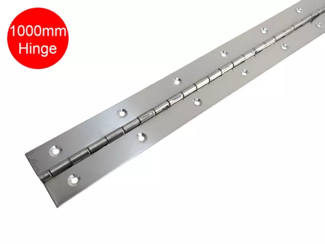 PIANO HINGE HEAVY DUTY STAINLESS STEEL CABINET 1000mm X 50mm CONTINUOUS HINGES