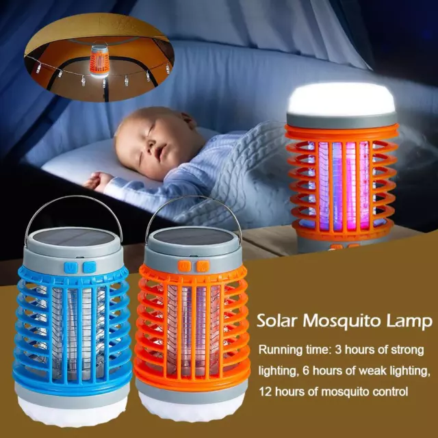 Solar Mosquitoes Mosquito Fly Killer Lamp Buzz Blast Pro I ✨ Bug Big Zapper T0P9