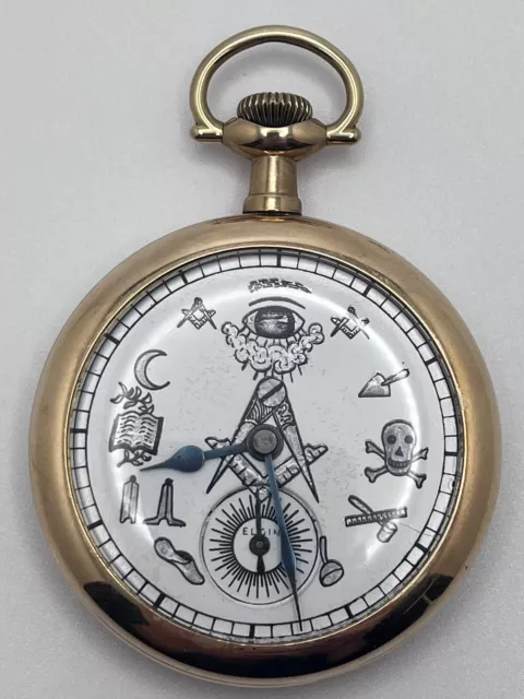 Vintage  (1928) Elgin 17 Jewels, Model 7, 16s, Open Face Pocket Watch - runs