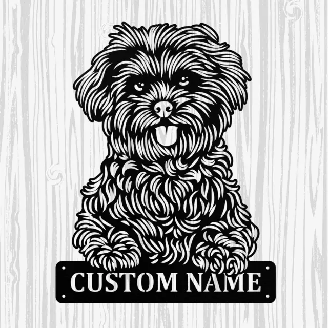 Personalized Bichon Frise Metal Sign, Dog Owner Wall Art, Memorial Gift