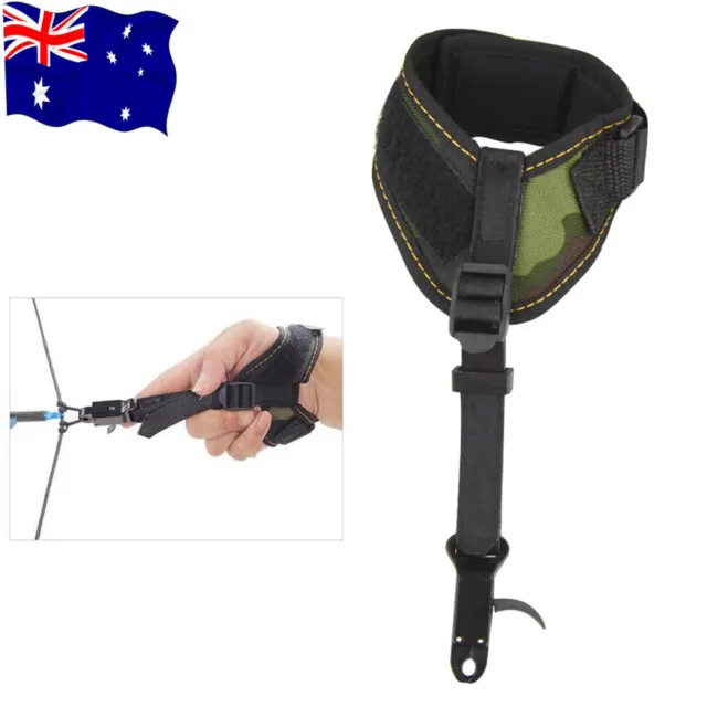 Bow Release Caliper Archery Wrist Aids Compound Strap Trigger Hunting Shooting